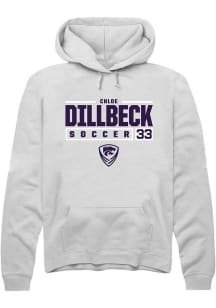 Chloe Dillbeck  Rally K-State Wildcats Mens White NIL Stacked Box Long Sleeve Hoodie