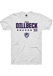 Chloe Dillbeck  K-State Wildcats White Rally NIL Stacked Box Short Sleeve T Shirt