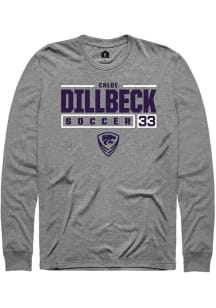 Chloe Dillbeck  K-State Wildcats Graphite Rally NIL Stacked Box Long Sleeve T Shirt