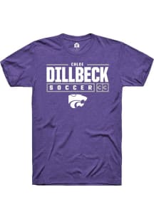 Chloe Dillbeck  K-State Wildcats Purple Rally NIL Stacked Box Short Sleeve T Shirt