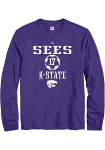 Jo Sees  K-State Wildcats Purple Rally NIL Sport Icon Long Sleeve T Shirt