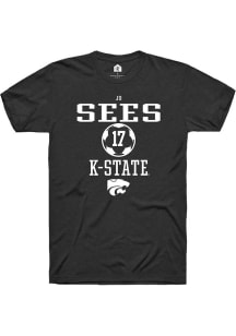 Jo Sees  K-State Wildcats Black Rally NIL Sport Icon Short Sleeve T Shirt
