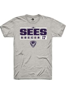 Jo Sees  K-State Wildcats Ash Rally NIL Stacked Box Short Sleeve T Shirt