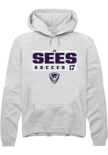Jo Sees  Rally K-State Wildcats Mens White NIL Stacked Box Long Sleeve Hoodie