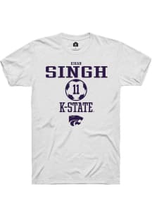 Kiran Singh  K-State Wildcats White Rally NIL Sport Icon Short Sleeve T Shirt