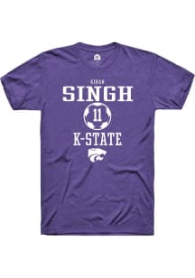 Kiran Singh  K-State Wildcats Purple Rally NIL Sport Icon Short Sleeve T Shirt