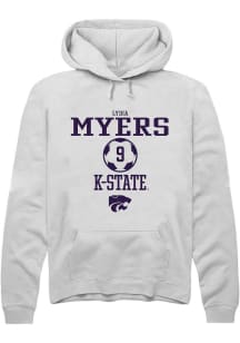 Lydia Myers  Rally K-State Wildcats Mens White NIL Sport Icon Long Sleeve Hoodie