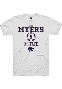Lydia Myers  K-State Wildcats White Rally NIL Sport Icon Short Sleeve T Shirt