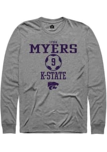 Lydia Myers  K-State Wildcats Graphite Rally NIL Sport Icon Long Sleeve T Shirt