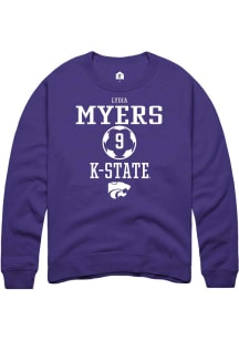 Lydia Myers  Rally K-State Wildcats Mens Purple NIL Sport Icon Long Sleeve Crew Sweatshirt