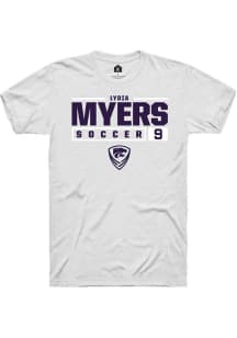 Lydia Myers White K-State Wildcats NIL Stacked Box Short Sleeve T Shirt