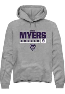 Lydia Myers  Rally K-State Wildcats Mens Graphite NIL Stacked Box Long Sleeve Hoodie