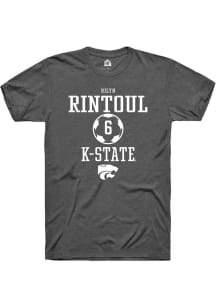 Rilyn Rintoul  K-State Wildcats Dark Grey Rally NIL Sport Icon Short Sleeve T Shirt