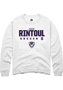 Rilyn Rintoul  Rally K-State Wildcats Mens White NIL Stacked Box Long Sleeve Crew Sweatshirt