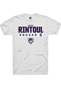 Rilyn Rintoul  K-State Wildcats White Rally NIL Stacked Box Short Sleeve T Shirt