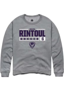 Rilyn Rintoul  Rally K-State Wildcats Mens Graphite NIL Stacked Box Long Sleeve Crew Sweatshirt