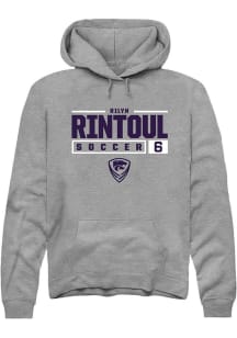 Rilyn Rintoul  Rally K-State Wildcats Mens Graphite NIL Stacked Box Long Sleeve Hoodie