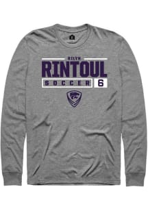 Rilyn Rintoul  K-State Wildcats Graphite Rally NIL Stacked Box Long Sleeve T Shirt
