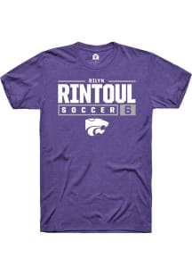 Rilyn Rintoul  K-State Wildcats Purple Rally NIL Stacked Box Short Sleeve T Shirt