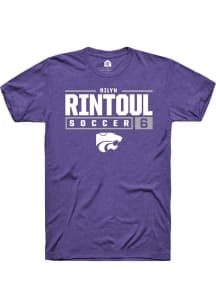 Rilyn Rintoul Purple K-State Wildcats NIL Stacked Box Short Sleeve T Shirt