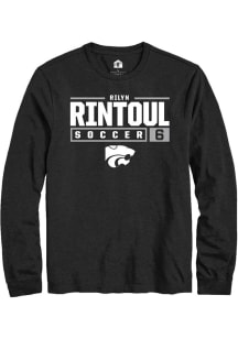 Rilyn Rintoul  K-State Wildcats Black Rally NIL Stacked Box Long Sleeve T Shirt