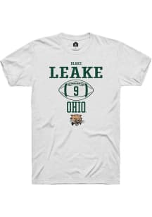 Blake Leake  Ohio Bobcats White Rally NIL Sport Icon Short Sleeve T Shirt