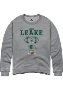 Blake Leake  Rally Ohio Bobcats Mens Graphite NIL Sport Icon Long Sleeve Crew Sweatshirt