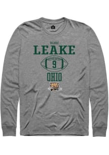 Blake Leake  Ohio Bobcats Graphite Rally NIL Sport Icon Long Sleeve T Shirt