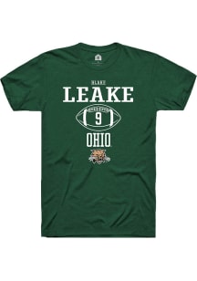 Blake Leake  Ohio Bobcats Green Rally NIL Sport Icon Short Sleeve T Shirt