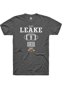 Blake Leake  Ohio Bobcats Dark Grey Rally NIL Sport Icon Short Sleeve T Shirt