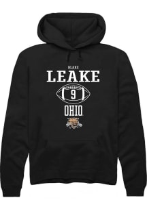 Blake Leake  Rally Ohio Bobcats Mens Black NIL Sport Icon Long Sleeve Hoodie