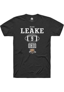 Blake Leake  Ohio Bobcats Black Rally NIL Sport Icon Short Sleeve T Shirt