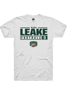 Blake Leake  Ohio Bobcats White Rally NIL Stacked Box Short Sleeve T Shirt