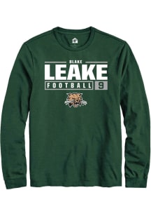 Blake Leake  Ohio Bobcats Green Rally NIL Stacked Box Long Sleeve T Shirt