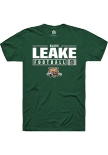 Blake Leake  Ohio Bobcats Green Rally NIL Stacked Box Short Sleeve T Shirt