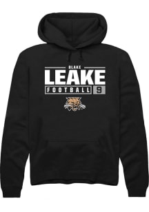 Blake Leake  Rally Ohio Bobcats Mens Black NIL Stacked Box Long Sleeve Hoodie
