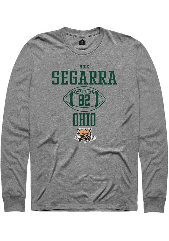 Nick Segarra  Ohio Bobcats Graphite Rally NIL Sport Icon Long Sleeve T Shirt