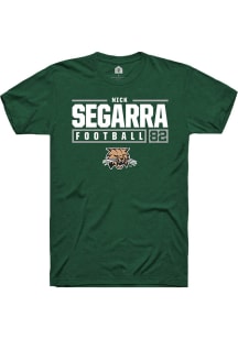 Nick Segarra  Ohio Bobcats Green Rally NIL Stacked Box Short Sleeve T Shirt