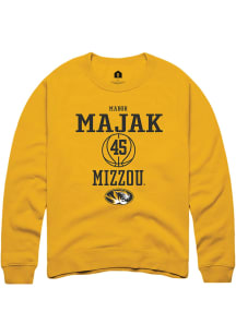 Mabor Majak  Rally Missouri Tigers Mens Gold NIL Sport Icon Long Sleeve Crew Sweatshirt