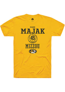 Mabor Majak  Missouri Tigers Gold Rally NIL Sport Icon Short Sleeve T Shirt