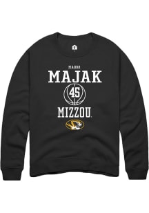 Mabor Majak  Rally Missouri Tigers Mens Black NIL Sport Icon Long Sleeve Crew Sweatshirt