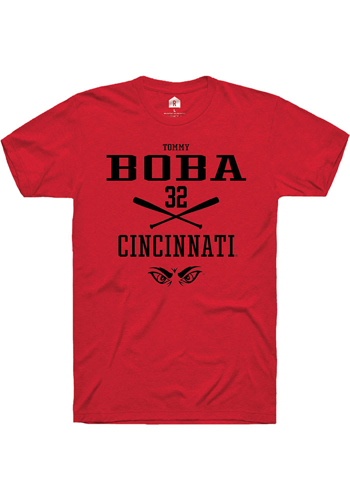 Tommy Boba Cincinnati Bearcats Black Rally NIL Sport Icon Short Sleeve T Shirt
