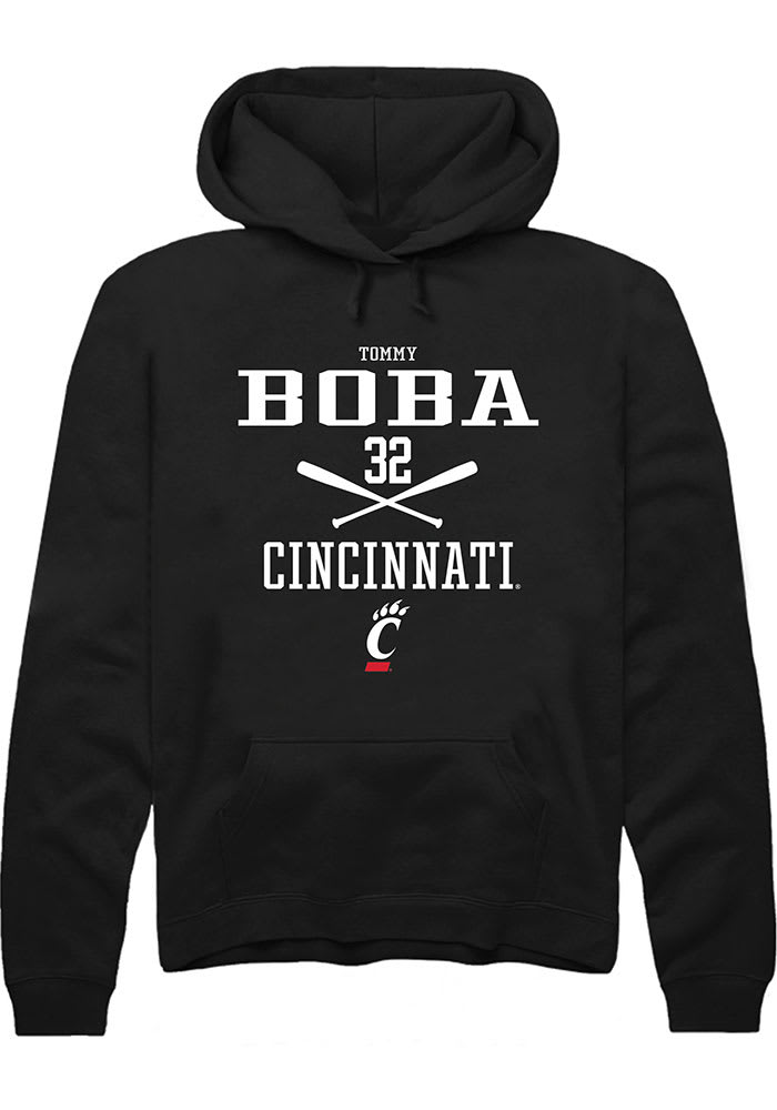 Tommy Boba Rally Cincinnati Bearcats Mens Red NIL Sport Icon Long Sleeve Hoodie