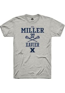 Mya Miller  Xavier Musketeers Ash Rally NIL Sport Icon Short Sleeve T Shirt