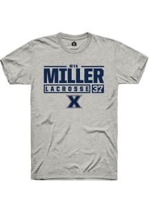 Mya Miller  Xavier Musketeers Ash Rally NIL Stacked Box Short Sleeve T Shirt