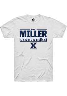 Mya Miller  Xavier Musketeers White Rally NIL Stacked Box Short Sleeve T Shirt