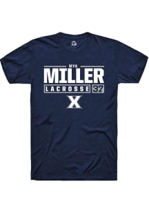 Mya Miller  Xavier Musketeers Navy Blue Rally NIL Stacked Box Short Sleeve T Shirt