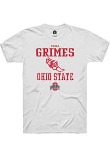 Nicole Grimes  Ohio State Buckeyes White Rally NIL Sport Icon Short Sleeve T Shirt