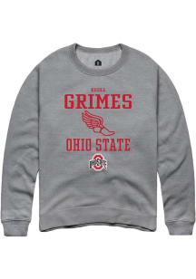 Nicole Grimes  Rally Ohio State Buckeyes Mens Grey NIL Sport Icon Long Sleeve Crew Sweatshirt