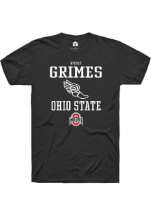 Nicole Grimes  Ohio State Buckeyes Black Rally NIL Sport Icon Short Sleeve T Shirt